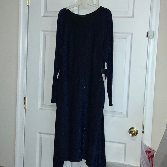 38. Blue sparkle ELOQUII dress NWT size 16 - Picture 2 of 5